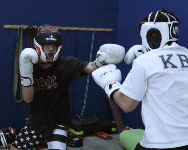Alec Thatcher and Zaeden Saddoris sparring at True West Box & Fitness on October 28th, 2025