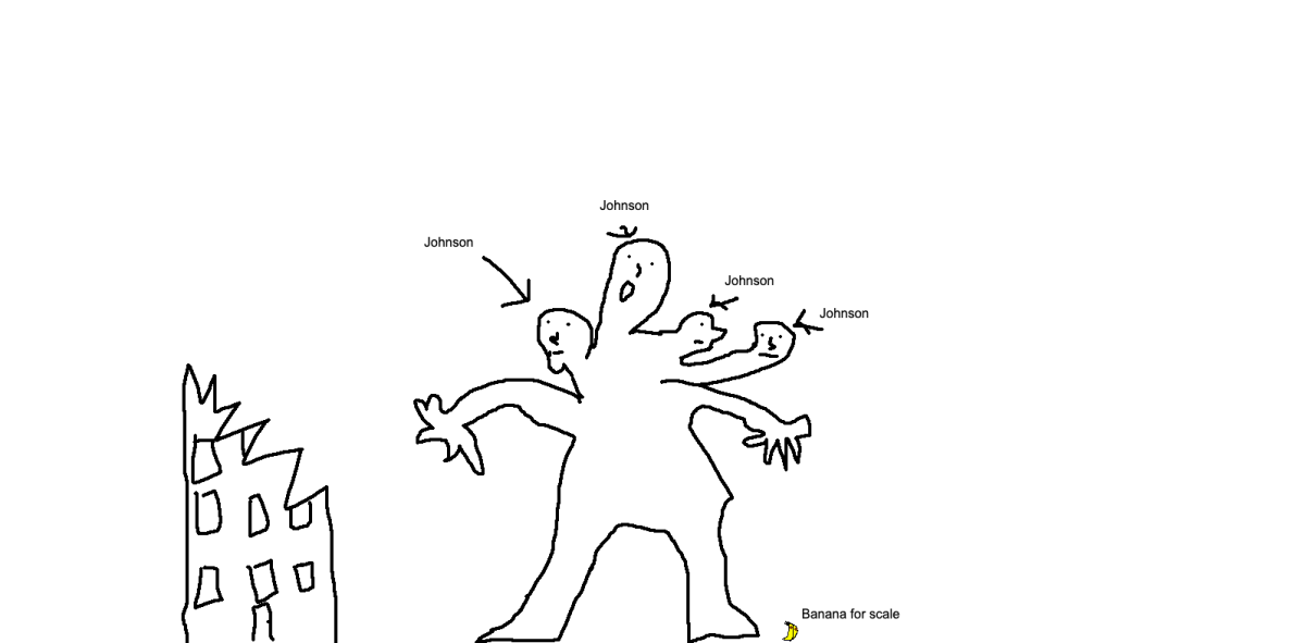 Artists rendition of the "Mega Johnson" ,drawn by Boone Byers