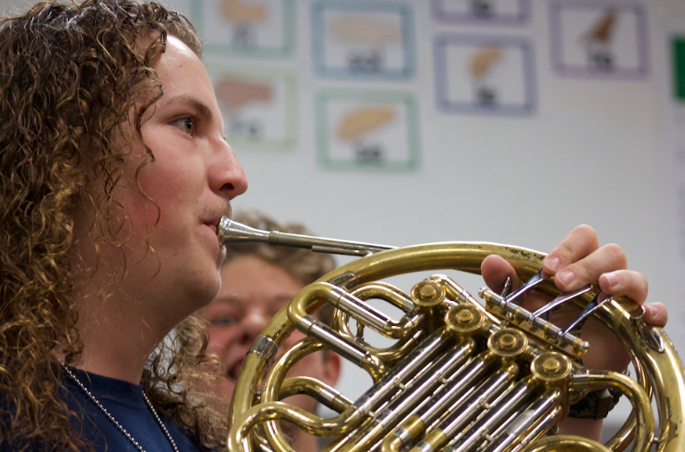 Ashley Kirstatter playing the french horn on April 27th, 2026