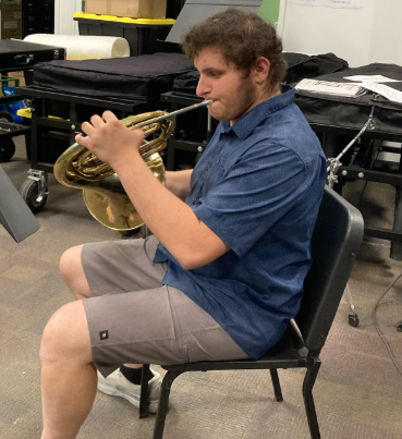 Garret Roberts playing the french horn on April 23rd, 2026